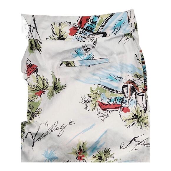 NTCO Nomadic Trader Tropical Vacation Themed Cropped Pants Womens Size 10 - Picture 6 of 10